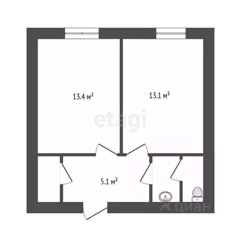 2-к кв. Самарская область, Самара ул. Гастелло, 47 (36.0 м) - Фото 2