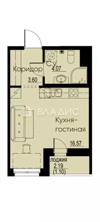 Студия Ленинградская область, Мурино Всеволожский район, ул. Шувалова, ... - Фото 1