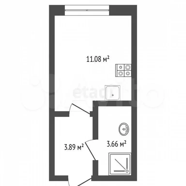 Квартира-студия, 18,2 м, 6/16 эт. - Фото 0