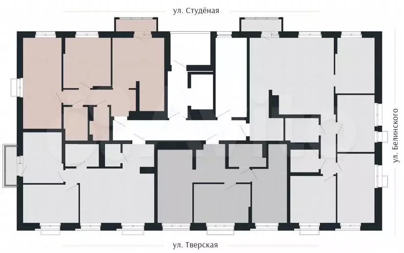 2-к. квартира, 70,1м, 6/9эт. - Фото 1