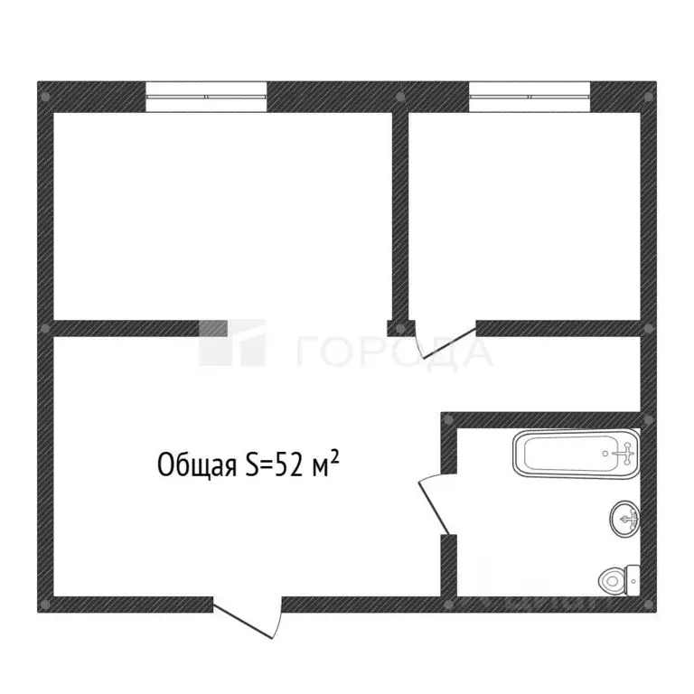 2-к кв. Кемеровская область, Новокузнецк Запорожская ул., 63 (52.0 м) - Фото 2