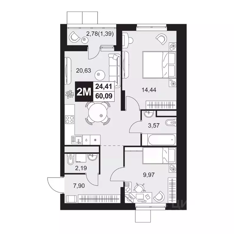 3-к кв. Пензенская область, Пенза Тепличный мкр, Прованс жилой ... - Фото 1