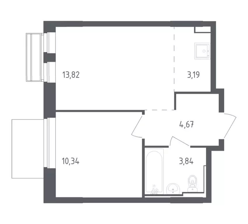 1-комнатная квартира: село Лайково, микрорайон Город-Событие, ЖК ... - Фото 1