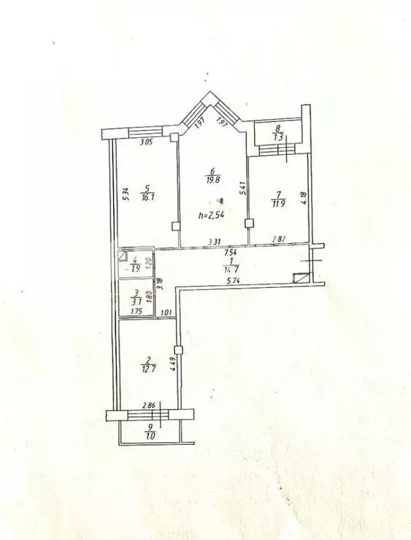 3-к кв. Омская область, Омск ул. Туполева, 2 (80.2 м) - Фото 1