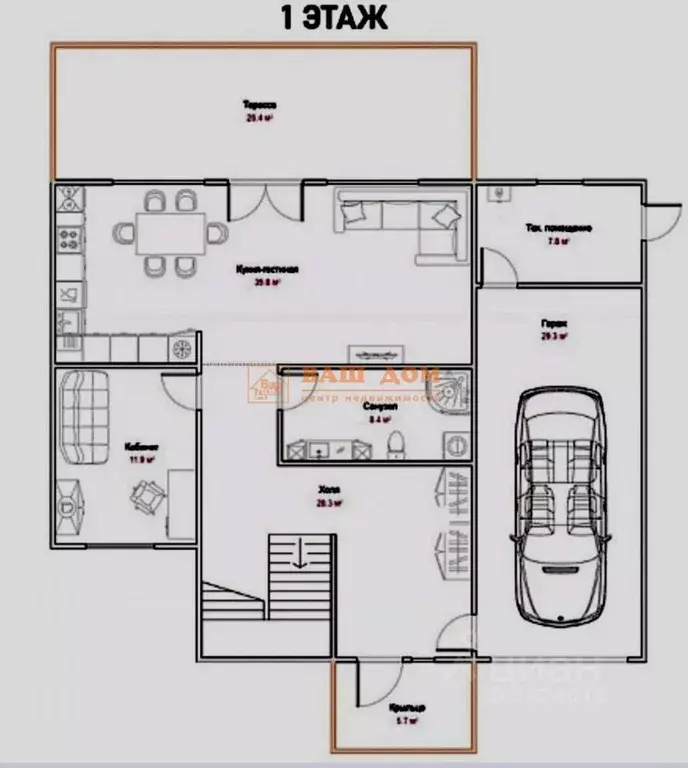 Дом в Тульская область, Щекинский район, Крапивенское с/пос, пос. ... - Фото 2