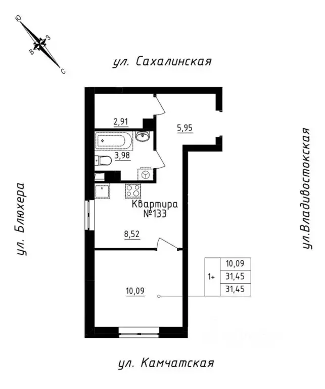 Студия Свердловская область, Екатеринбург ул. Кронштадтская, 30 (31.45 ... - Фото 1