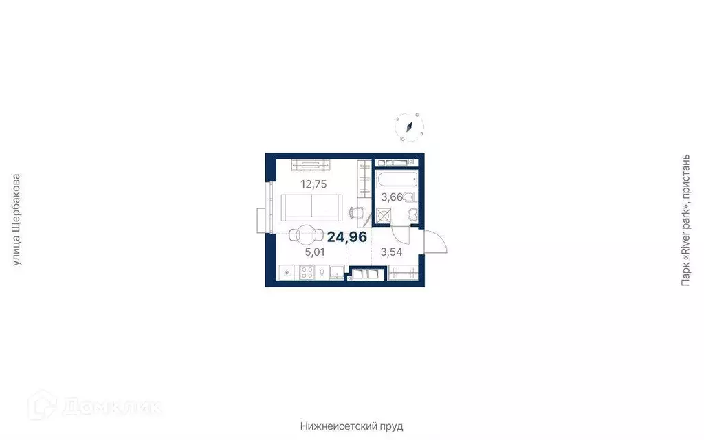 Продаётся квартира-студия, 25 м - Фото 1