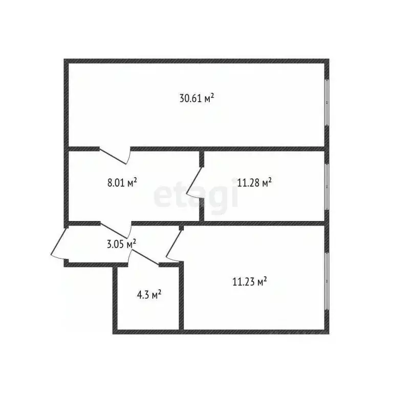2-к кв. Дагестан, Каспийск ул. Ленина, 78А (68.0 м) - Фото 1