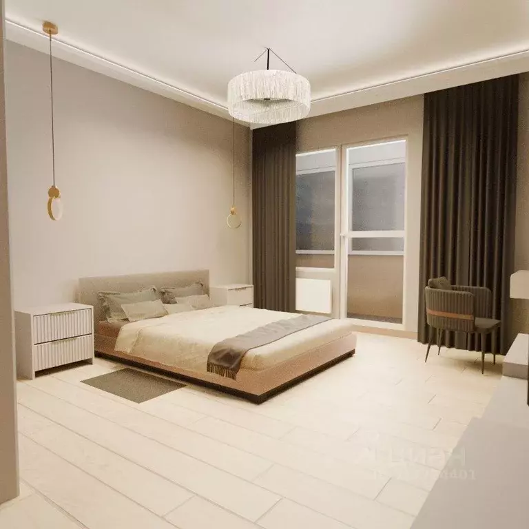 Квартира, 2 комнаты, 79.59 м - Фото 1