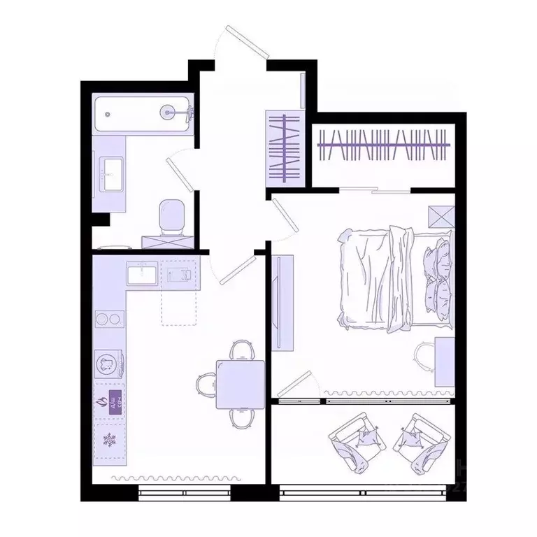 2-к кв. Приморский край, Владивосток Днепровская ул., 25к5 (41.8 м) - Фото 2