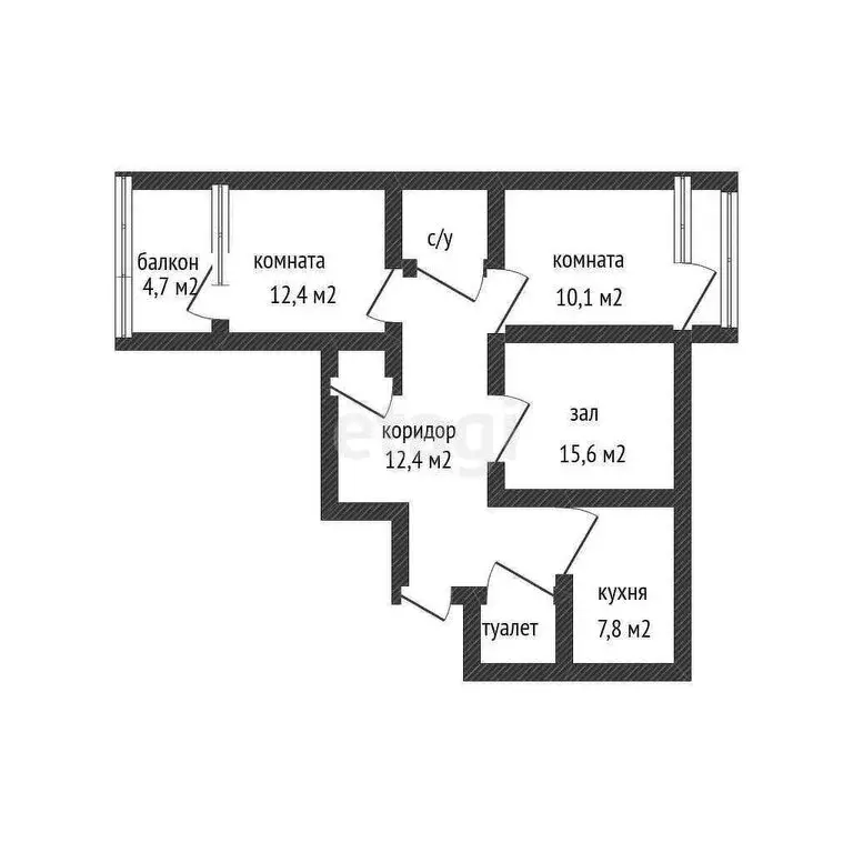 3-комнатная квартира: Горячий Ключ, улица Ленина, 195Б (63.7 м) - Фото 0