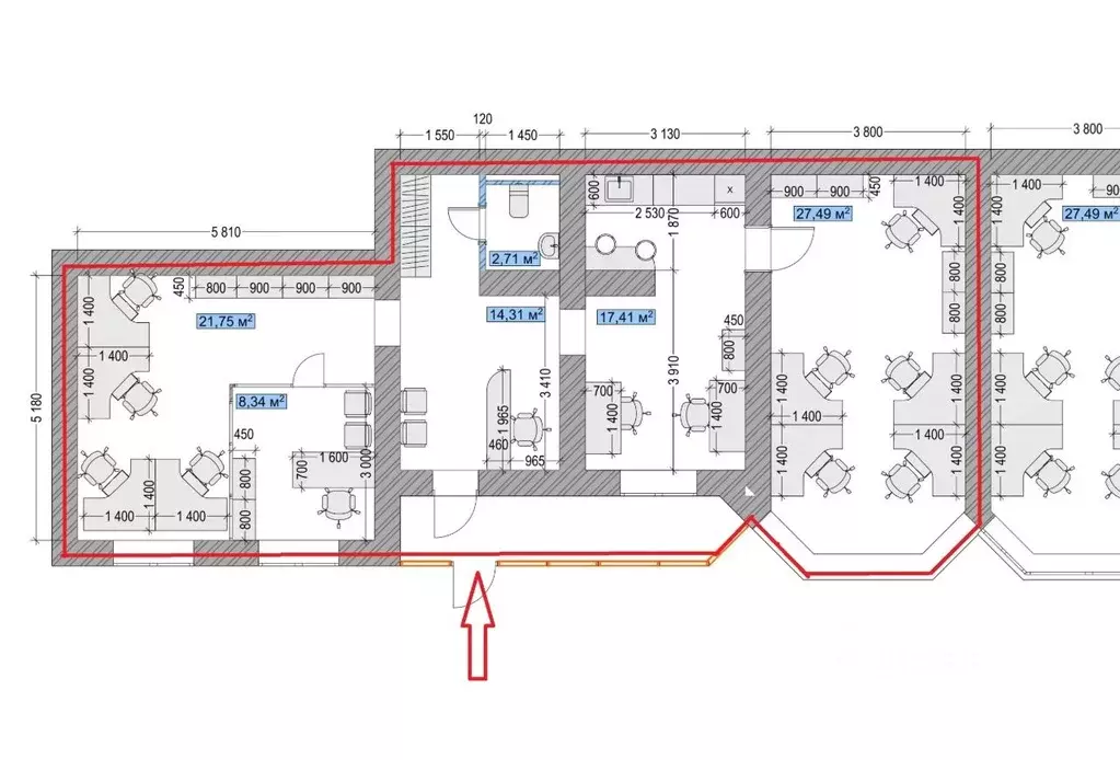 Офис в Свердловская область, Екатеринбург ул. Тверитина, 42к3 (93 м) - Фото 1