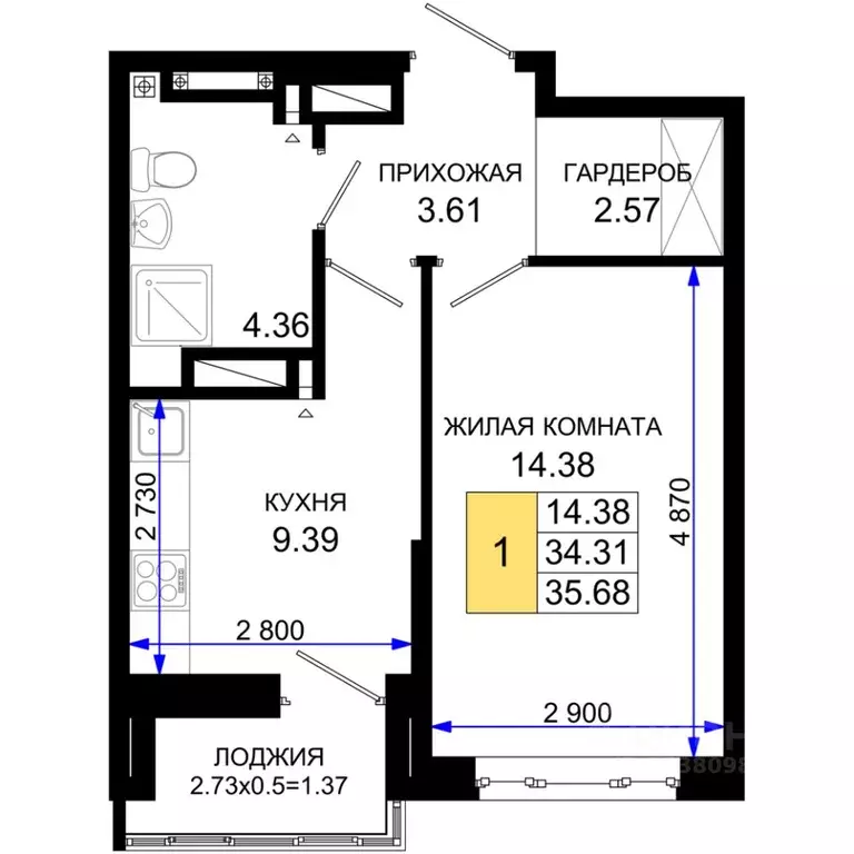 1-к кв. Ростовская область, Ростов-на-Дону Нефтекачка кв-л, Октябрь ... - Фото 0