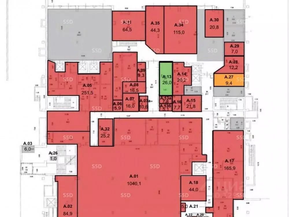 Торговая площадь в Москва просп. Вернадского, 105 (37 м) - Фото 1