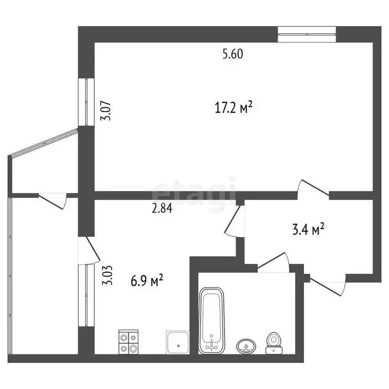 1-комнатная квартира: Петропавловск-Камчатский, Звёздная улица, 1 ... - Фото 1