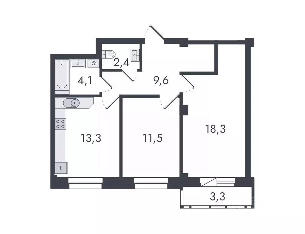 2-к кв. Кировская область, Киров ул. Чистопрудненская, 13 (62.5 м) - Фото 0