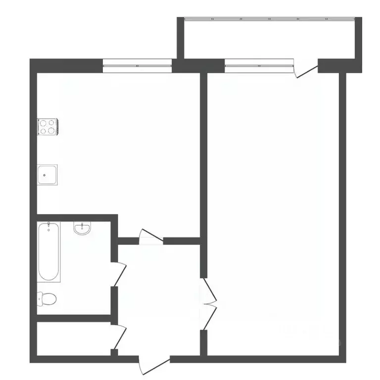 1-к кв. Тюменская область, Тюмень ул. Московский Тракт, 179 (37.0 м) - Фото 2