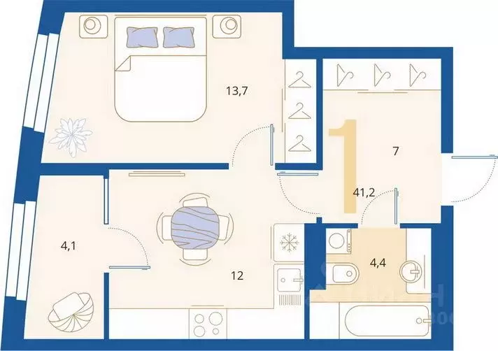 1-к кв. Пензенская область, Пенза Арбеково жилрайон, Дальнее Арбеково ... - Фото 2