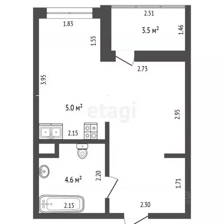 Студия Тюменская область, Тюменский муниципальный округ, д. Патрушева ... - Фото 2
