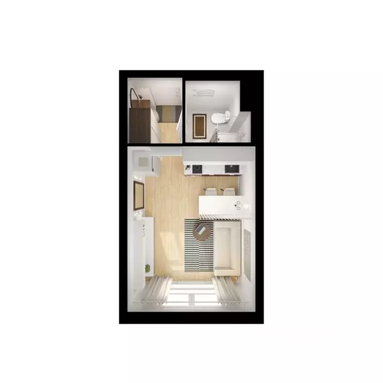 Студия Приморский край, Владивосток ул. Борисенко, 48к1 (19.6 м) - Фото 2