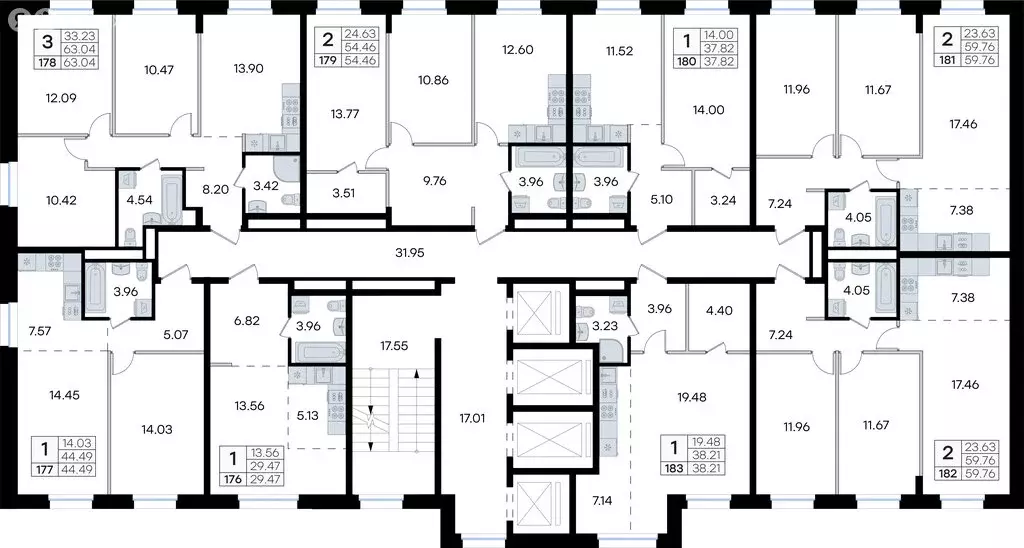 3-комнатная квартира: Владивосток, ЖК Глоракс Тухачевского (63.04 м) - Фото 2