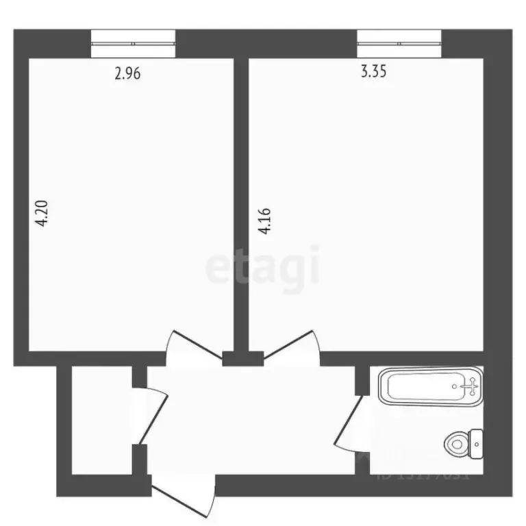 2-к кв. Ямало-Ненецкий АО, Ноябрьск ул. Космонавтов, 10 (48.0 м) - Фото 2