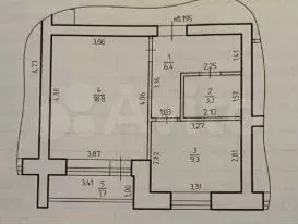 1-к. квартира, 39,5 м, 6/6 эт. - Фото 0