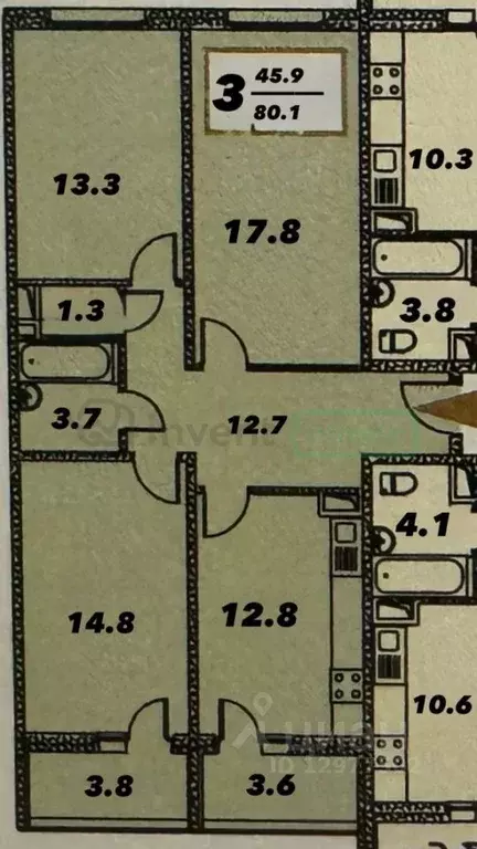 3-к кв. Калининградская область, Калининград Сельма мкр, ул. Виллима ... - Фото 2