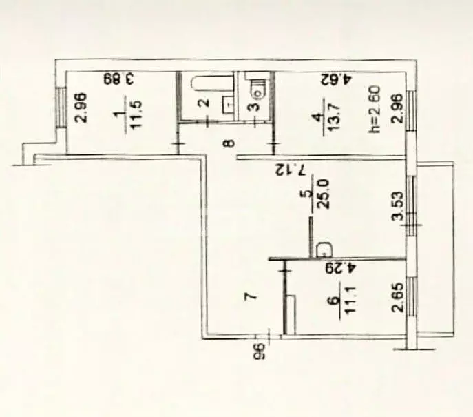 3-к кв. Томская область, Томск ул. 2-я Рабочая, 15 (77.5 м) - Фото 2