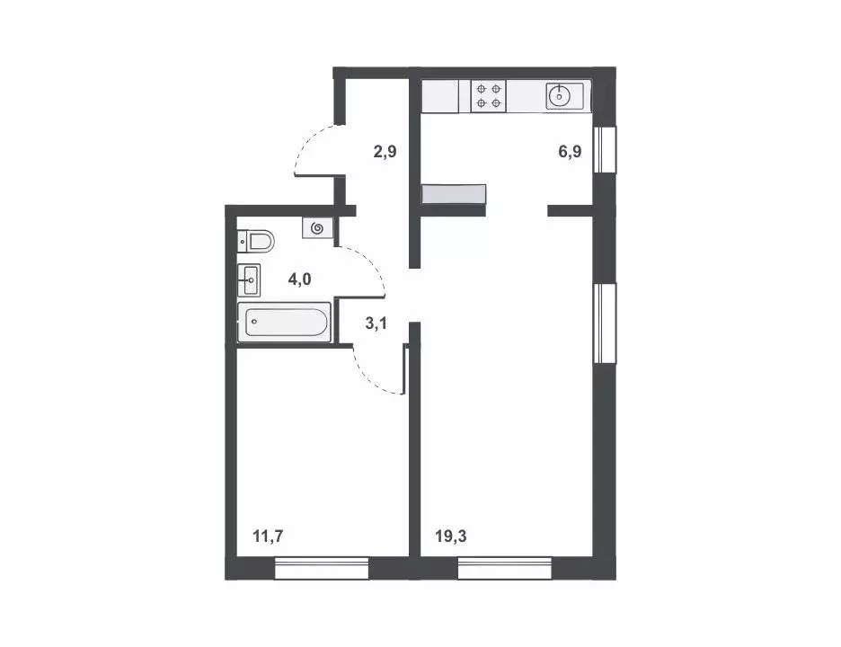 2-комнатная квартира: Киров, Чистопрудненская улица, 17 (47.9 м) - Фото 1