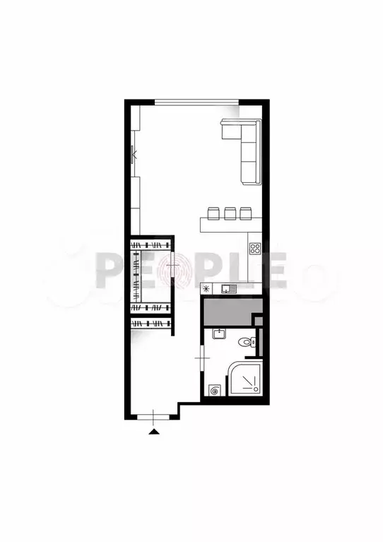 Апартаменты-студия, 35 м, 31/37 эт. - Фото 0
