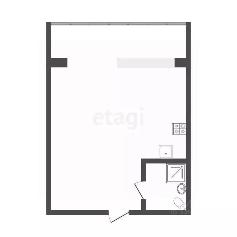 Студия Тюменская область, Тюмень ул. Газовиков, 20 (34.6 м) - Фото 2