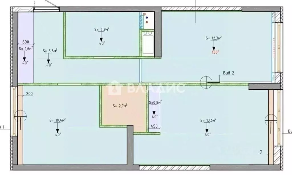 2-к кв. Московская область, Балашиха ул. Яганова, 3 (51.6 м) - Фото 1