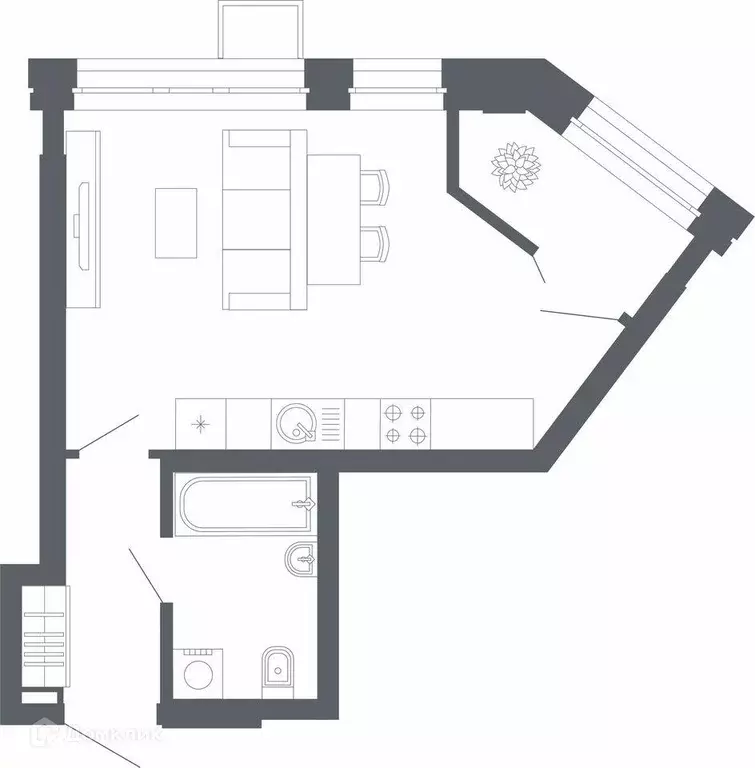 Продаётся квартира-студия, 34.7 м - Фото 0