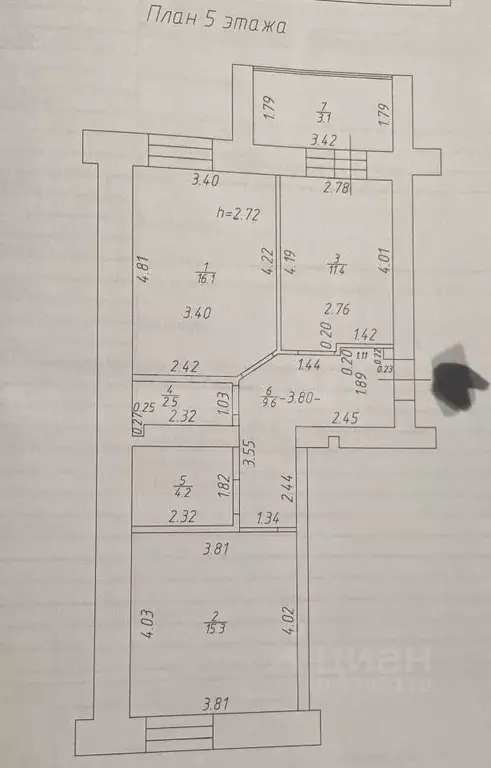 2-к кв. Татарстан, Казань Портовая ул., 37Вк2 (59.1 м) - Фото 1