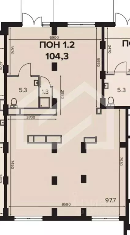 Помещение свободного назначения в Москва Ленинградское ш., 228к4 (104 ... - Фото 2