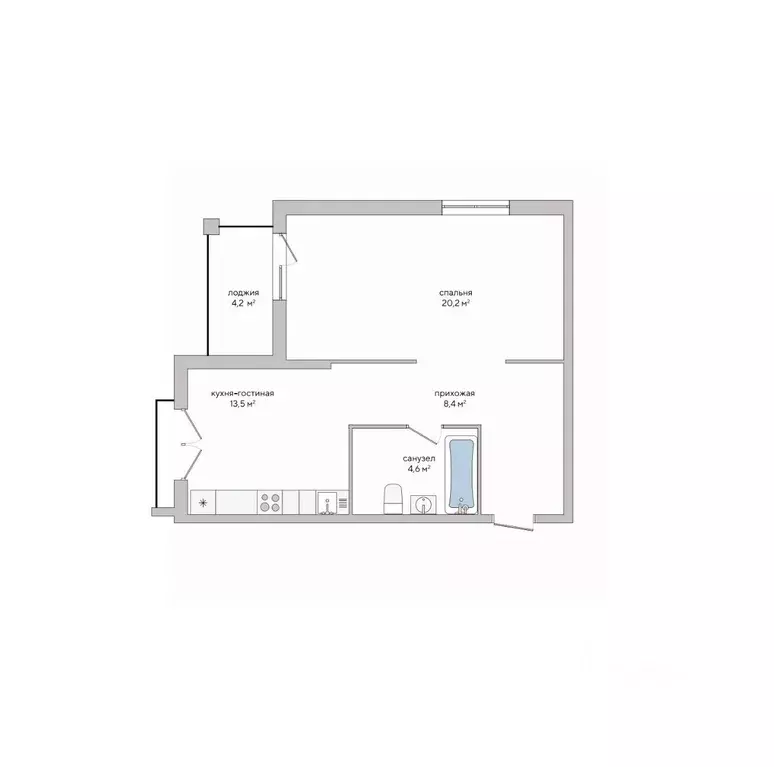 1-к кв. Крым, Судак ул. Инициативных, 80 (48.8 м) - Фото 0