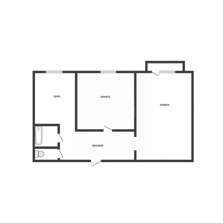 2-к кв. Алтайский край, Бийск ул. Александра Матросова, 47/1 (52.2 м) - Фото 2