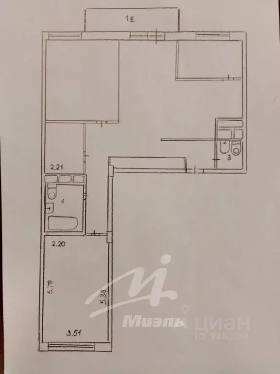 3-к кв. Москва просп. Буденного, 26к1 (103.8 м) - Фото 1