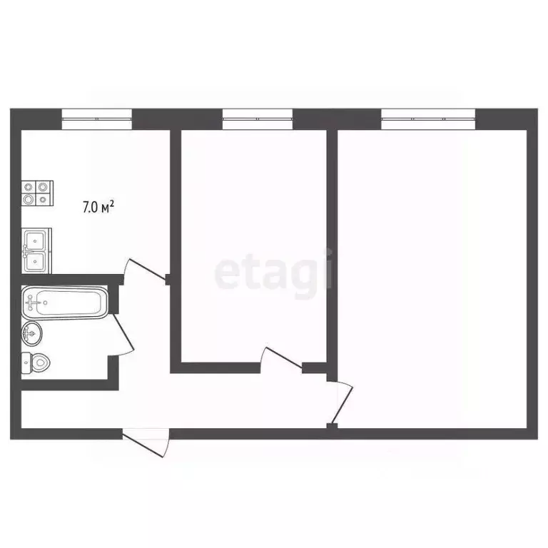 2-к кв. Ставропольский край, Ессентуки Огородная ул. (42.5 м) - Фото 1