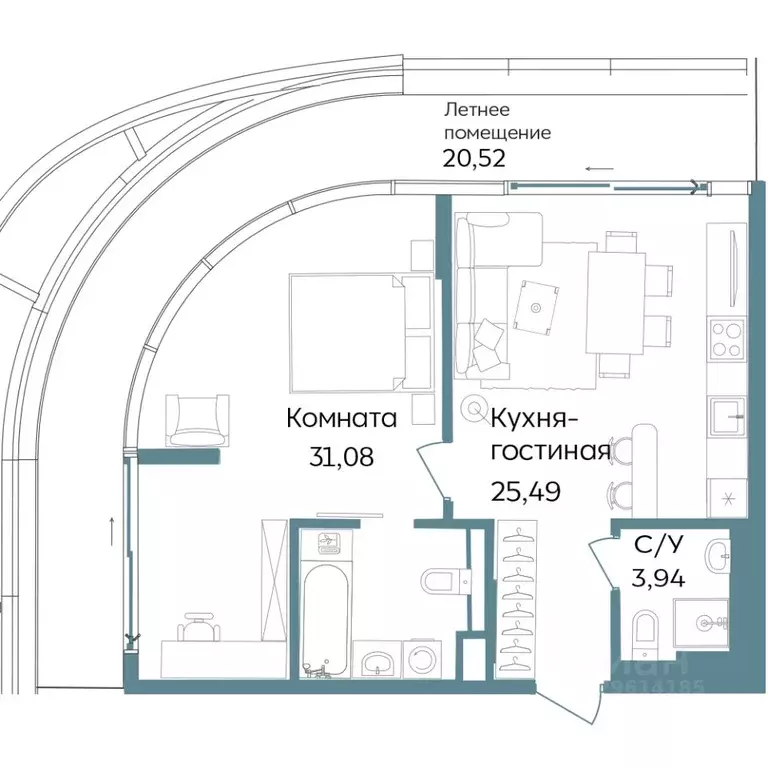 2-к кв. Крым, Саки  (81.03 м) - Фото 1