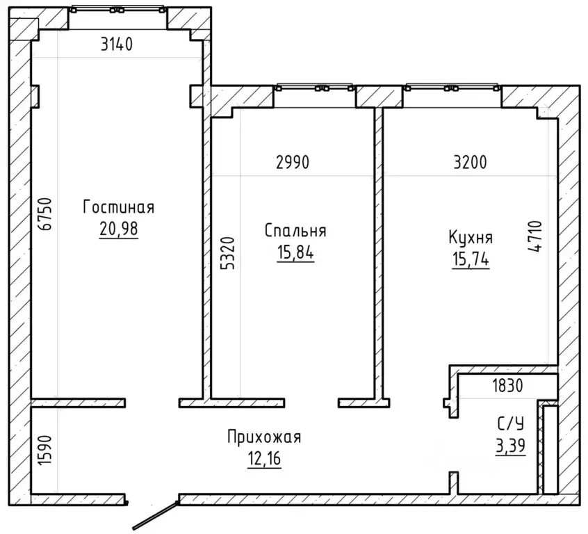 2-к кв. Кабардино-Балкария, Нальчик Кабардинская ул., 195 (69.0 м) - Фото 2