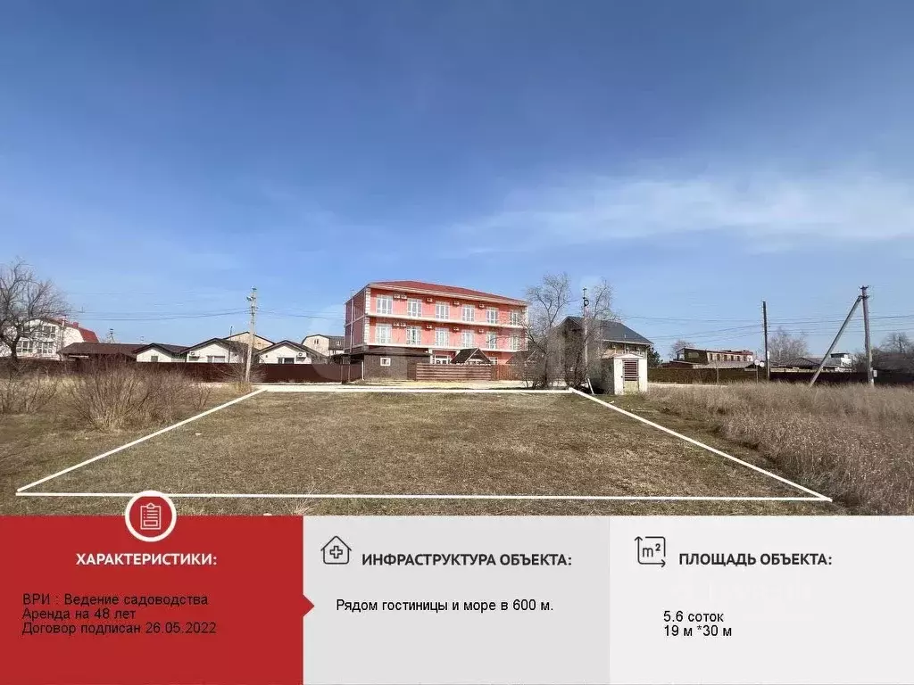 Участок в Крым, Сакский район, Новофедоровка пгт, Мечта СНТ  (5.65 ... - Фото 1