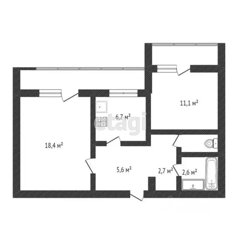3-к кв. Хабаровский край, Хабаровск Южный мкр, ул. Рокоссовского, 42 ... - Фото 2