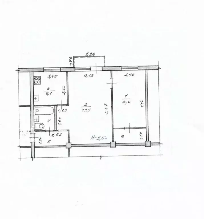 2-к кв. Волгоградская область, Волгоград Тарифная ул., 7 (45.2 м) - Фото 2