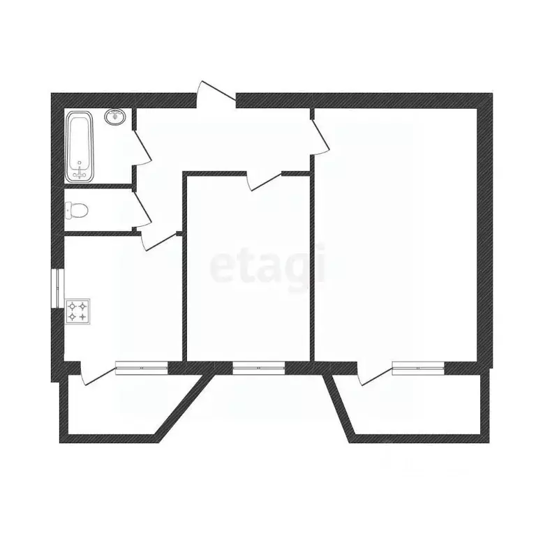 2-к кв. Белгородская область, Белгород ул. Николая Чумичова, 70 (70.0 ... - Фото 2