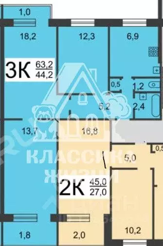 3-к кв. Нижегородская область, Нижний Новгород ул. Коминтерна, 10 ... - Фото 1
