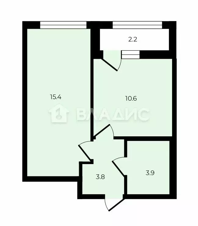 1-комнатная квартира: Санкт-Петербург, проспект Крузенштерна, 4 (33.7 ... - Фото 1