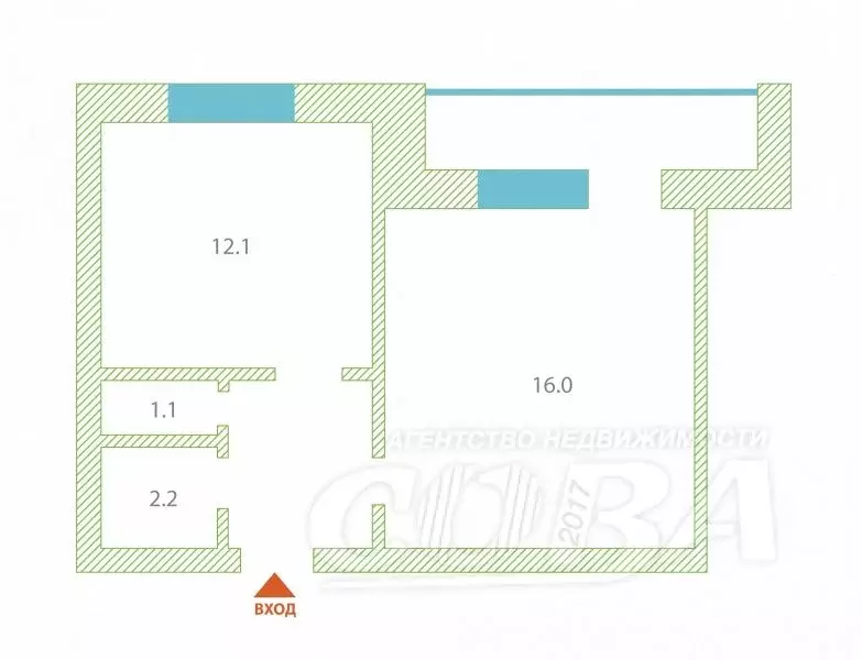 1-к кв. Тюменская область, Тюмень Широтная ул., 108к5 (35.2 м) - Фото 2