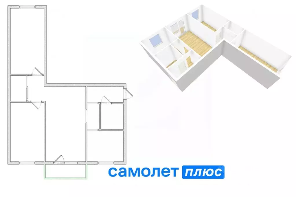 3-к кв. Кемеровская область, Кемерово ул. 40 лет Октября, 27 (55.4 м) - Фото 1